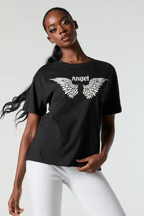 Angel Graphic Boyfriend Tee