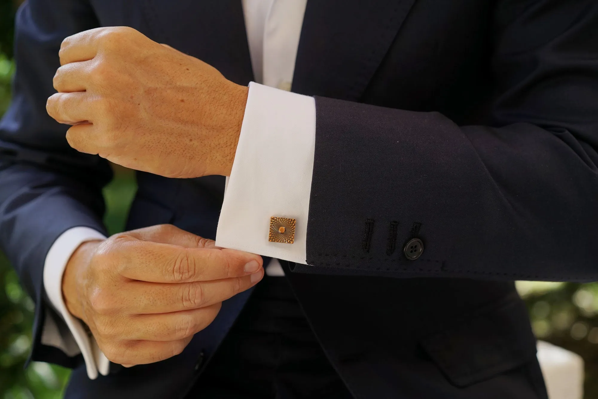 Antique Copper Cufflinks - Bond Collection