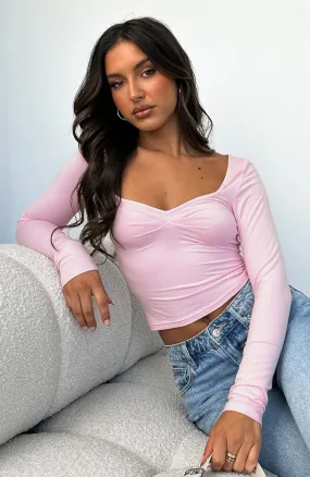 Baby Pink Long Sleeve Top - Shop Now!