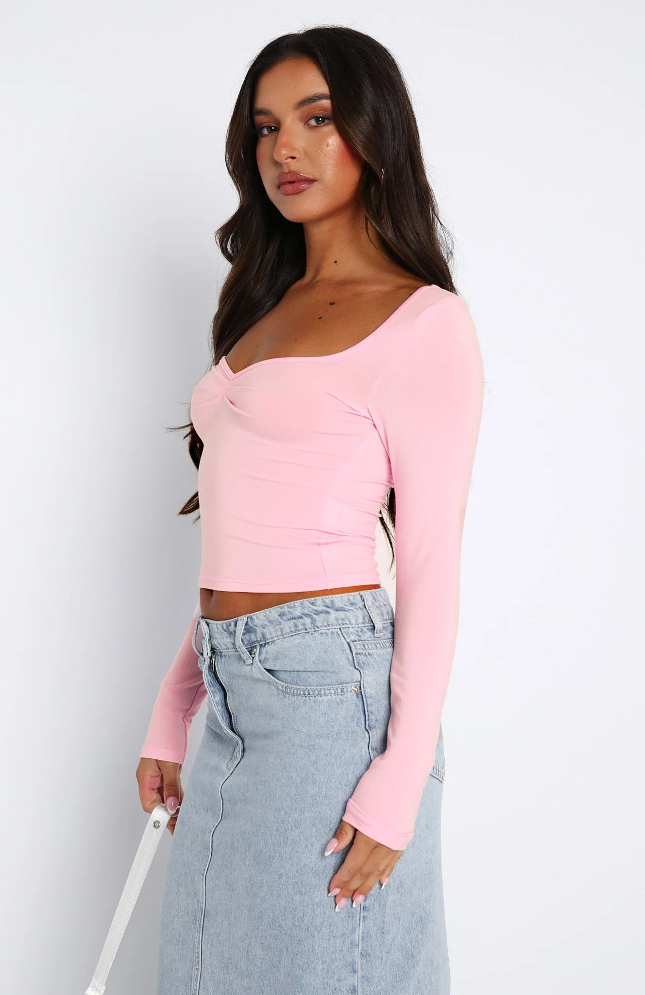 Baby Pink Long Sleeve Top - Shop Now!