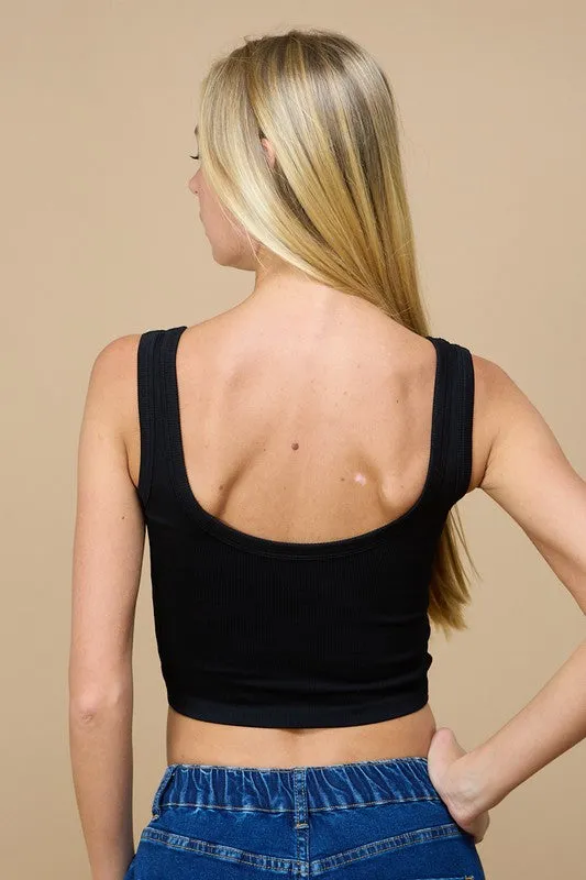 Backless Sleeveless Crop Top