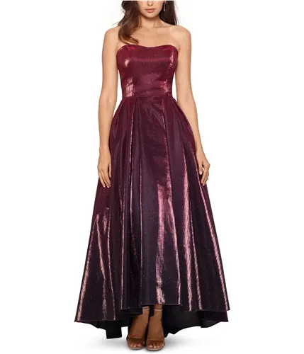 Betsy & Adam Womens Glitter High-Low Gown Dress