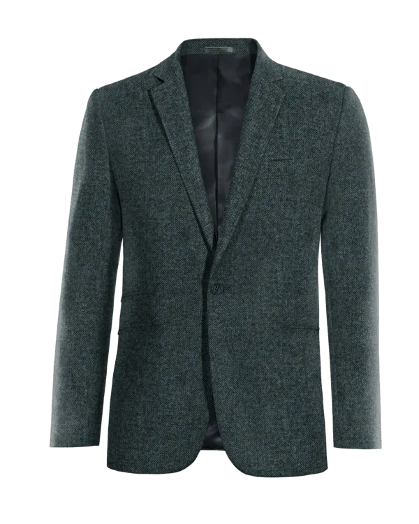  Blazer azul de donegal tweed edición limitada de 1 botón