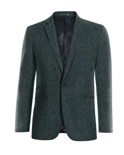  Blazer azul de donegal tweed edición limitada de 1 botón