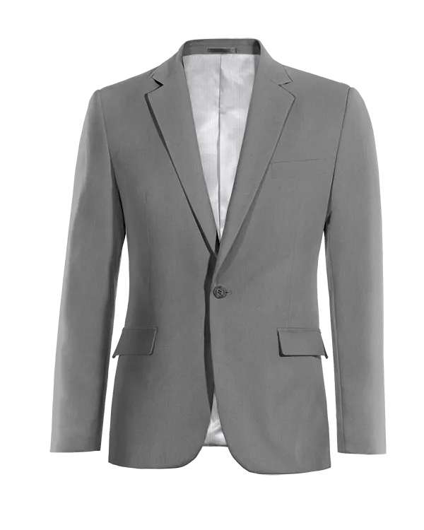  Blazer gris slim fit de 1 botón