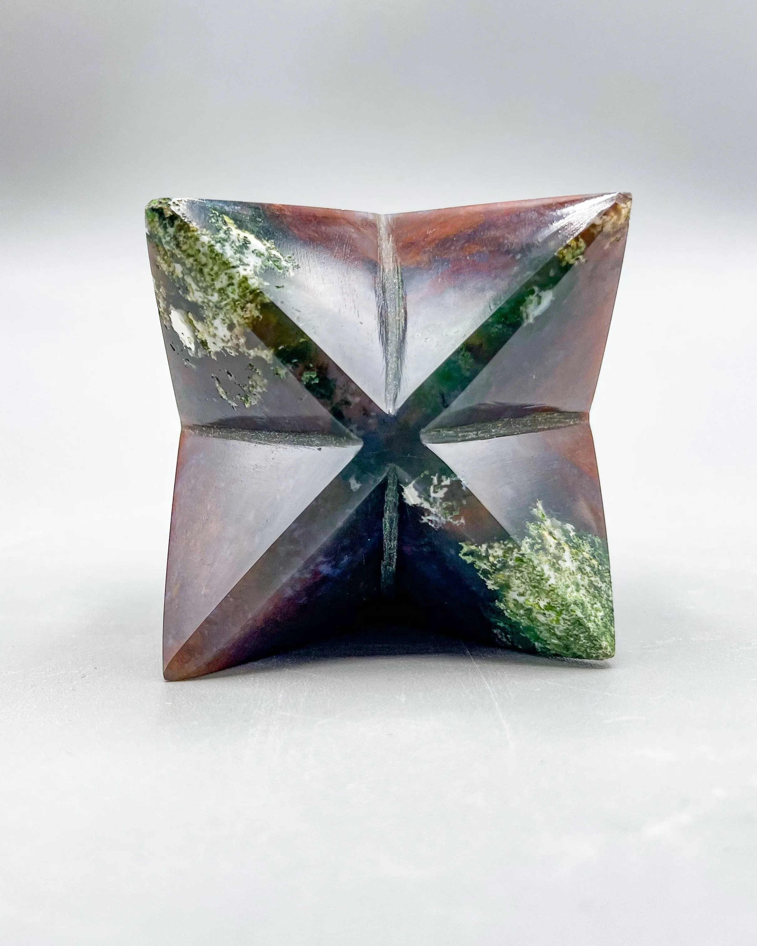 Bloodstone Merkabah Carving: Shop Now for Exquisite Hand-Crafted Bloodstone Merkabah Carvings!