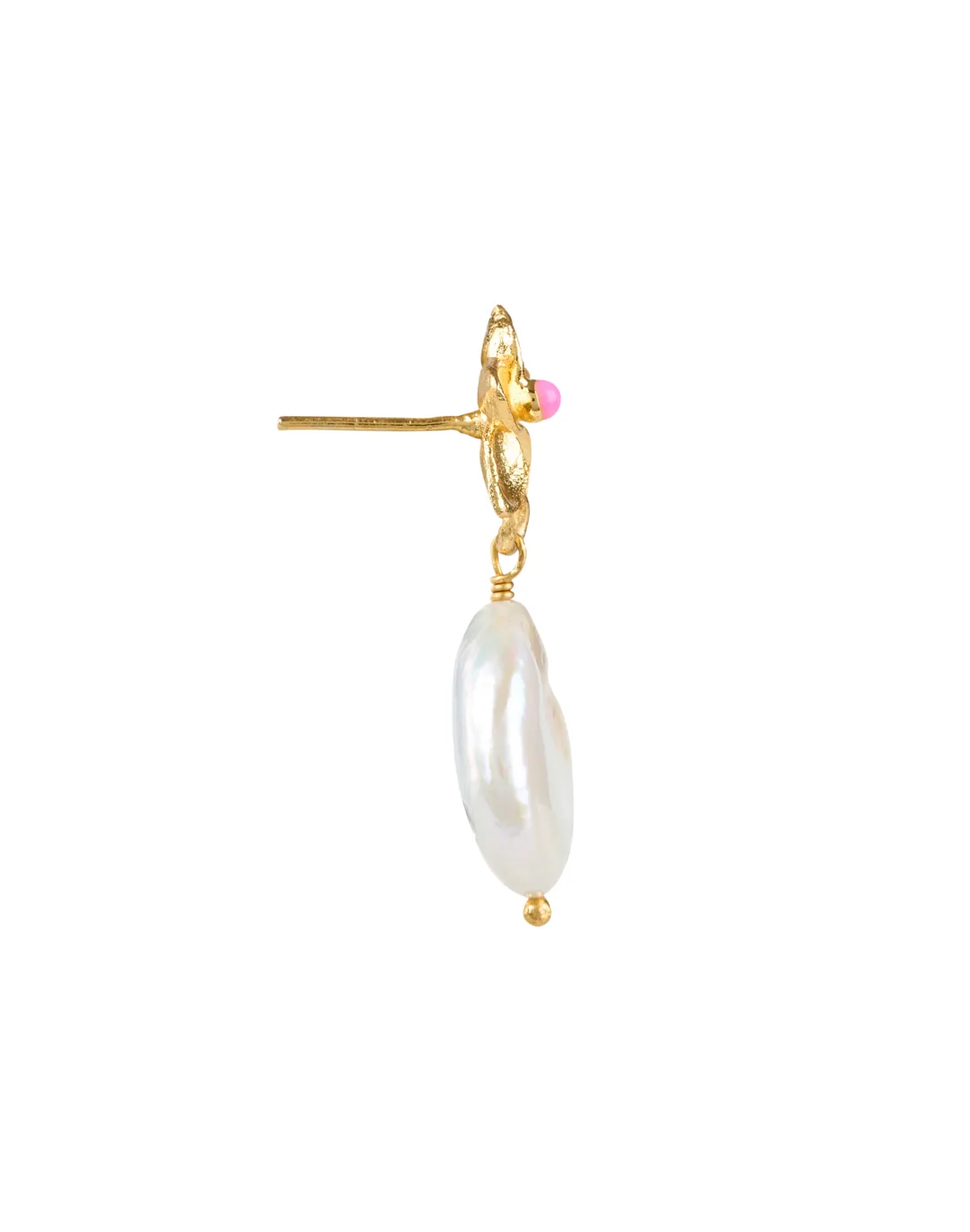 Bloom Gold and Pearl Drop Earrings