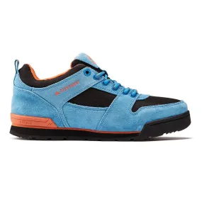 Blue and orange Monty Lo shoes for men.