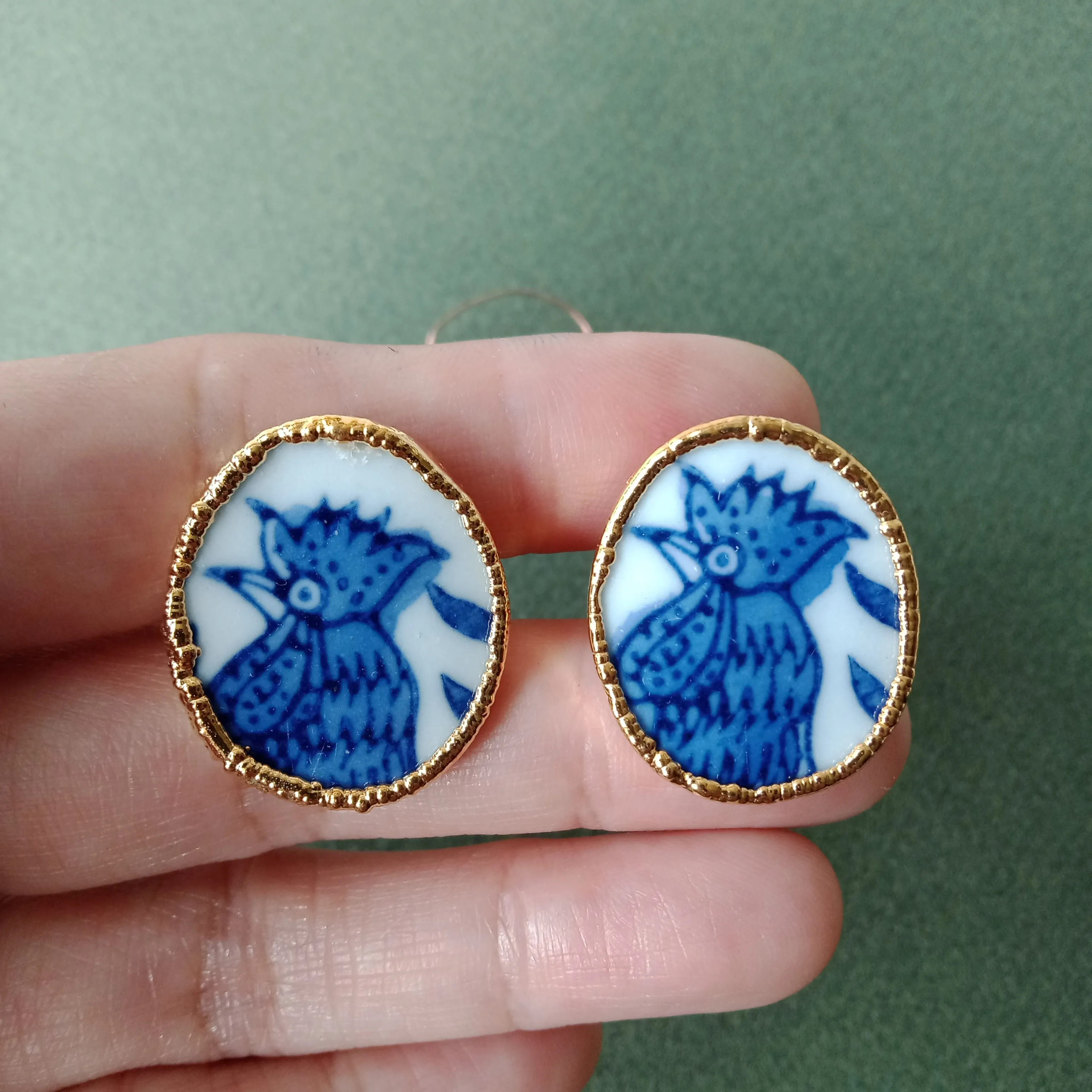 Blue and white rooster cufflinks: Best Deals, Buy Online Now!