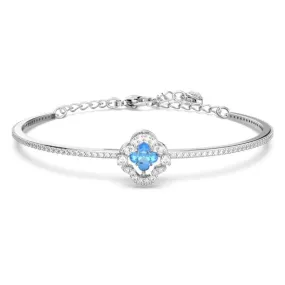 Blue Rhodium Plated Sparkling Dance Bangle