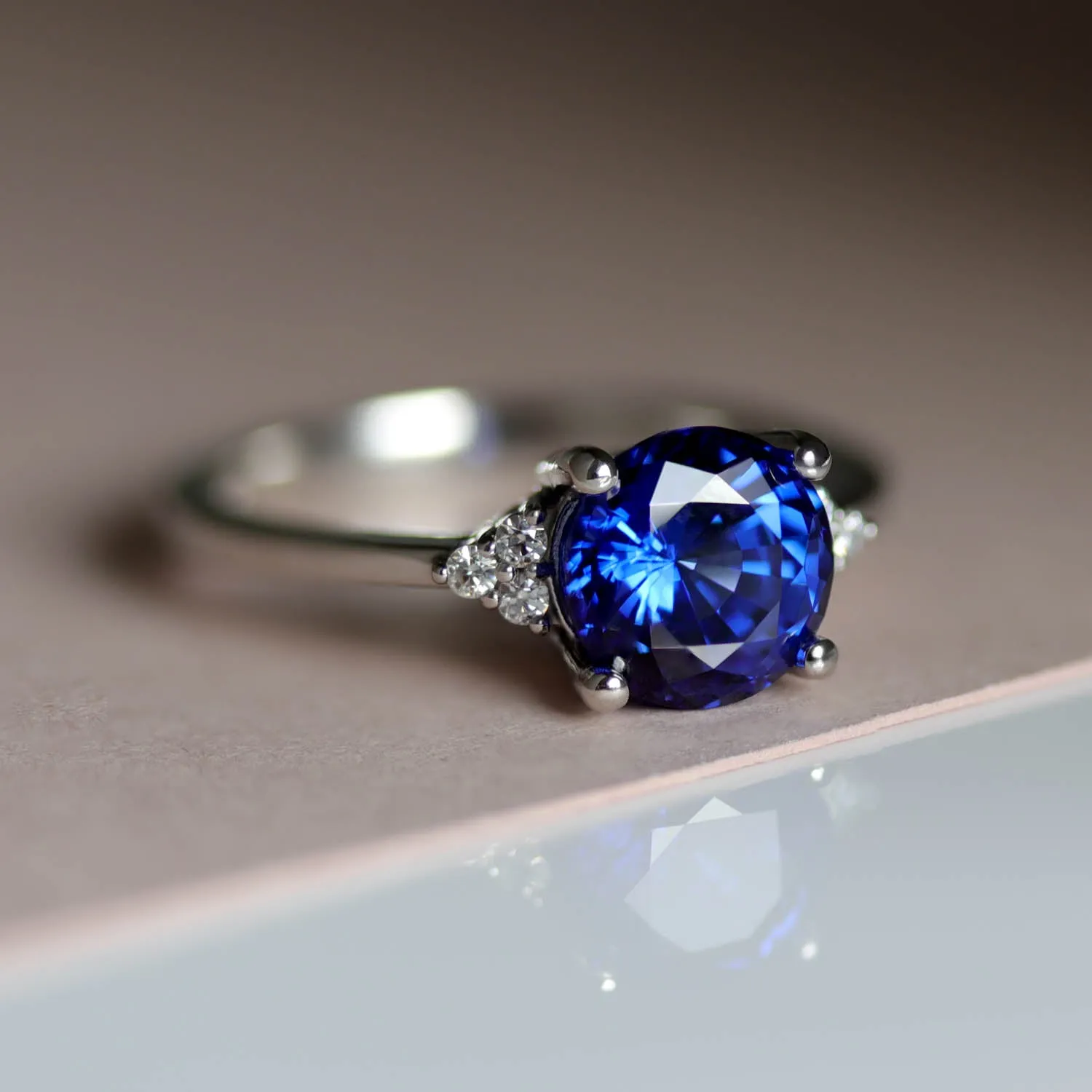 Blue Sapphire Engagement Ring