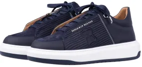 BNJ 3-D Striped Nubuck-Suede - Navy