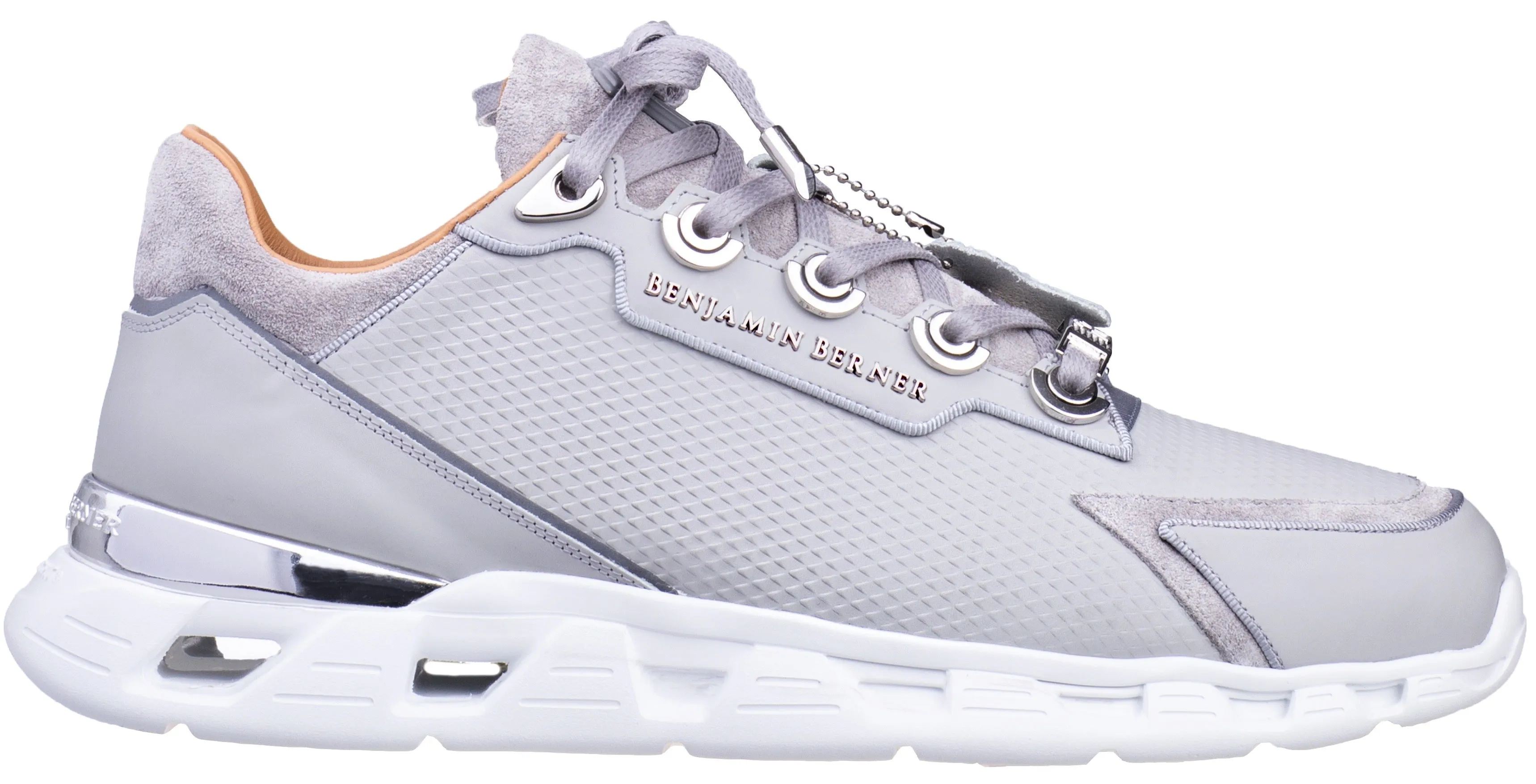 BNJ Razor High-Tech Runner - Ice Grey, Triangle Embossed Matt Nappa.