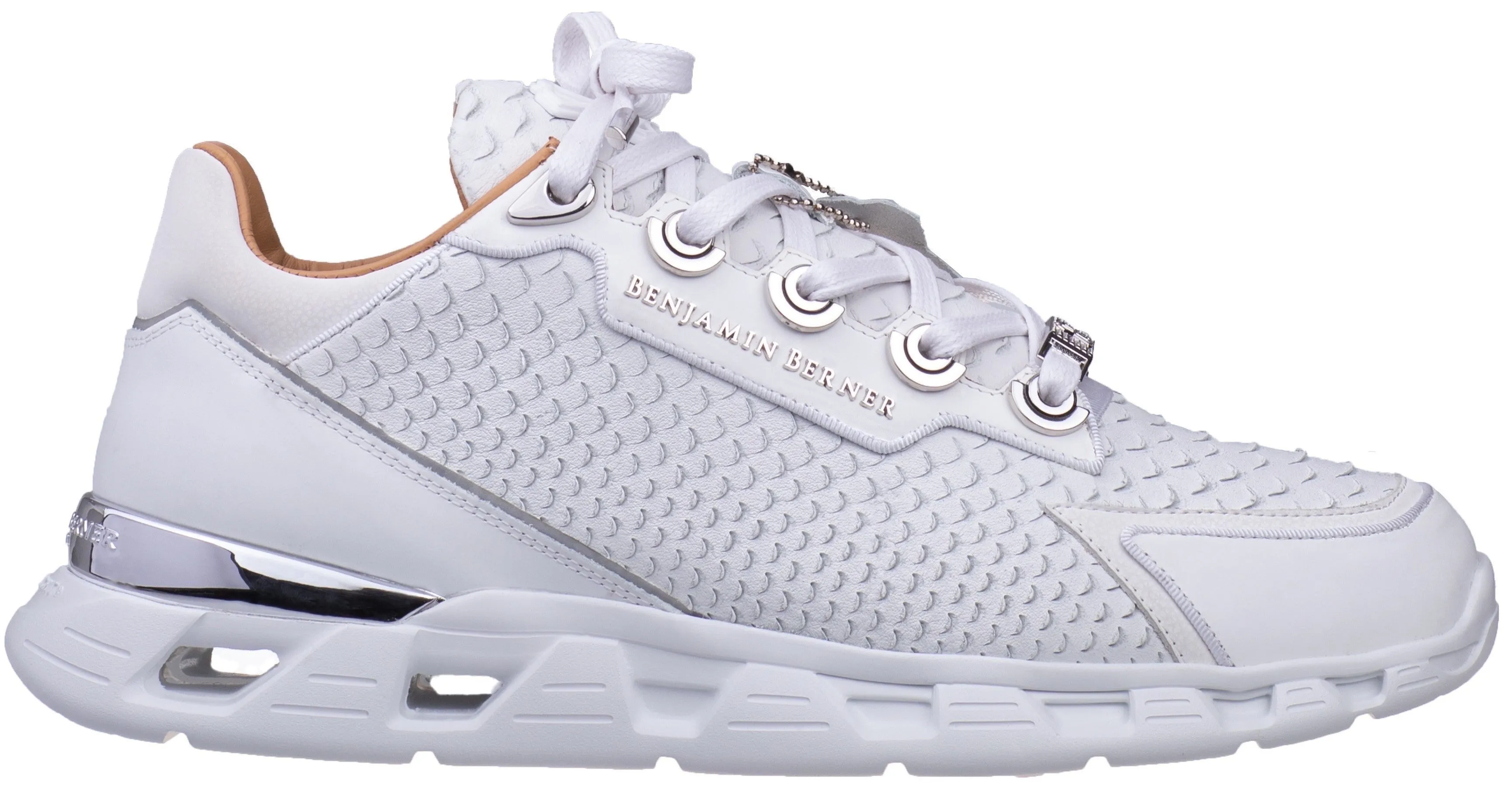 BNJ Razor White Python Cut Nappa - High-Tech Runner