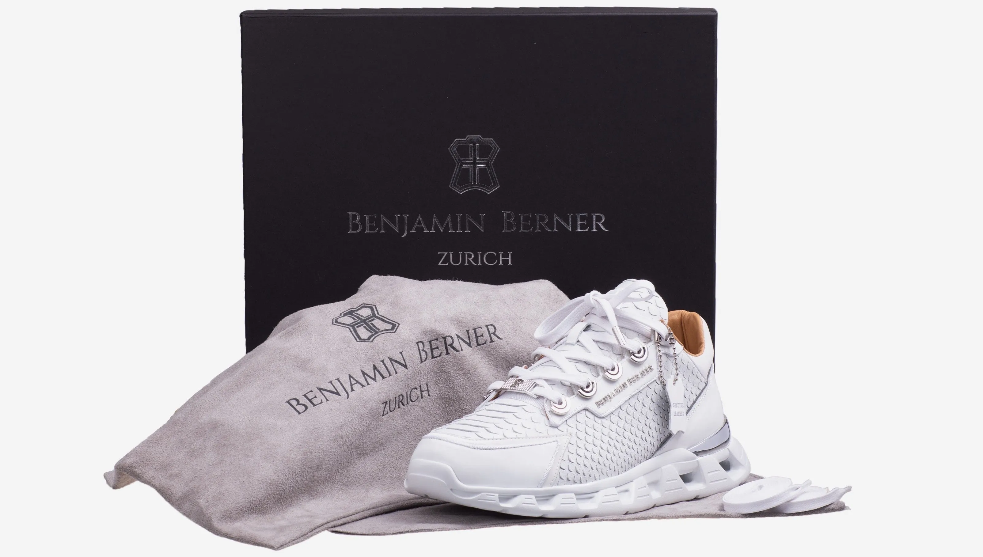 BNJ Razor White Python Cut Nappa - High-Tech Runner