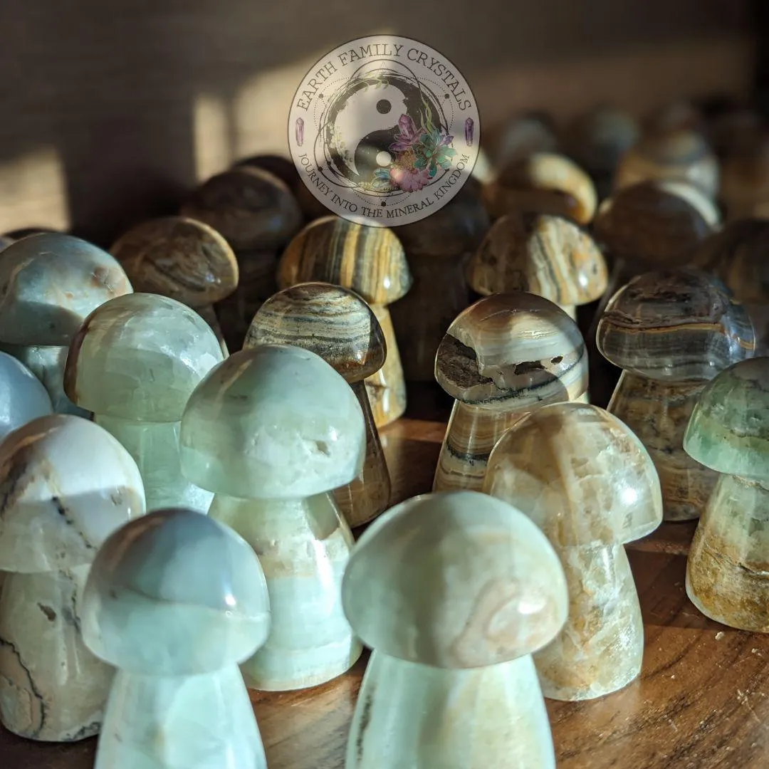 Calcite Mushroom Carving - Buy Beautiful Handcrafted Calcite Mushroom Carvings.