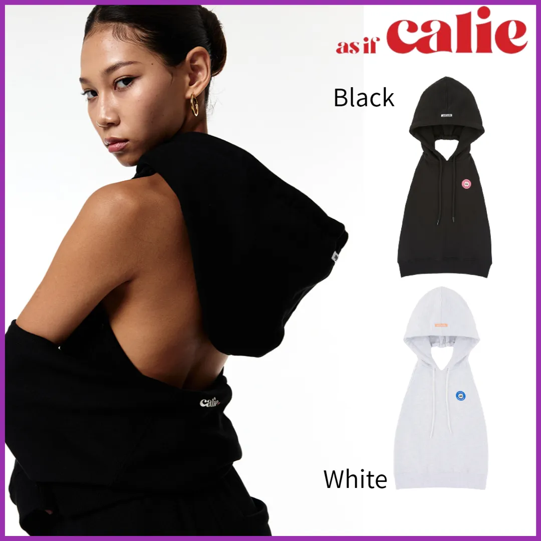 Calie Lace-up Sleeveless Street Style Cotton Logo