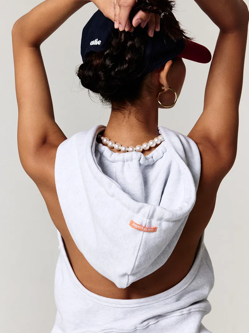 Calie Lace-up Sleeveless Street Style Cotton Logo