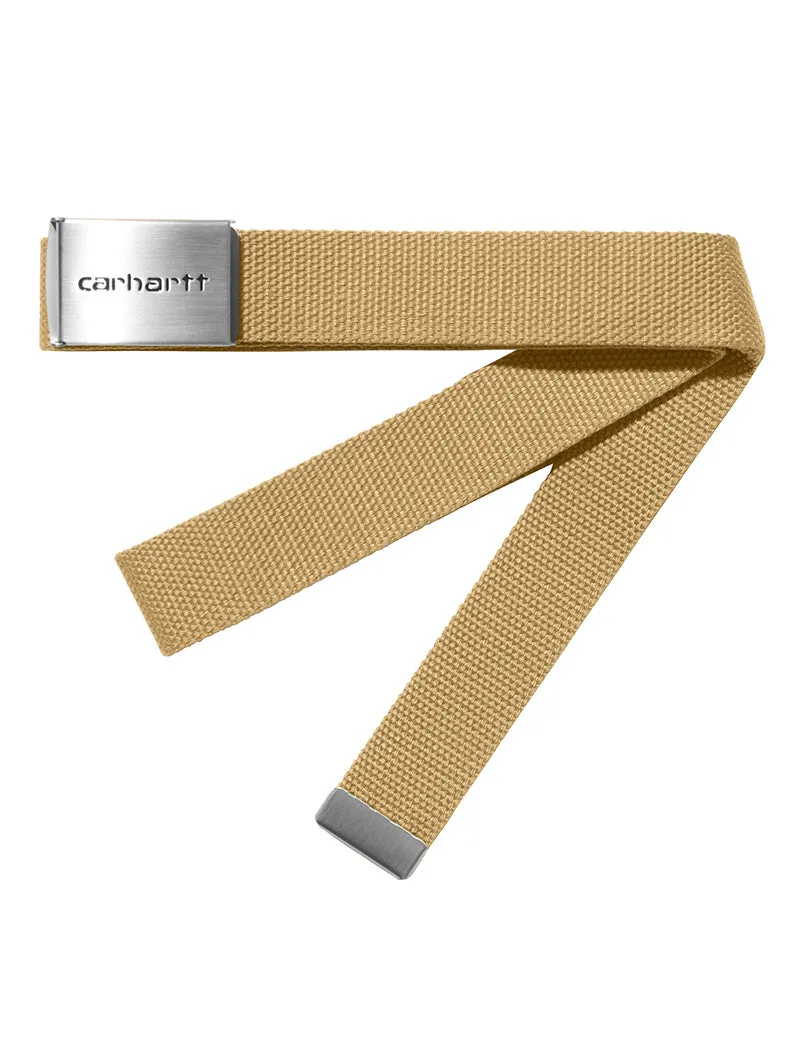 Carhartt WIP Clip Belt - Chrome Bourbon