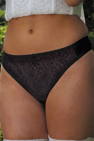 Carnival Tuxedo Lace Microfiber Low-Rise Thong