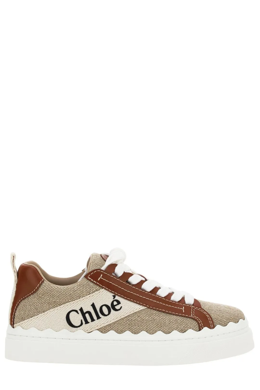 Chloé Logo Print Low Top Sneakers