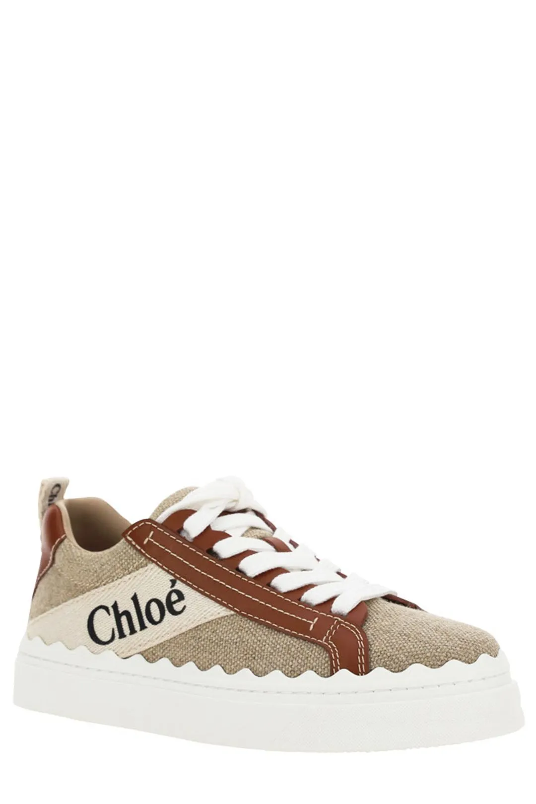 Chloé Logo Print Low Top Sneakers