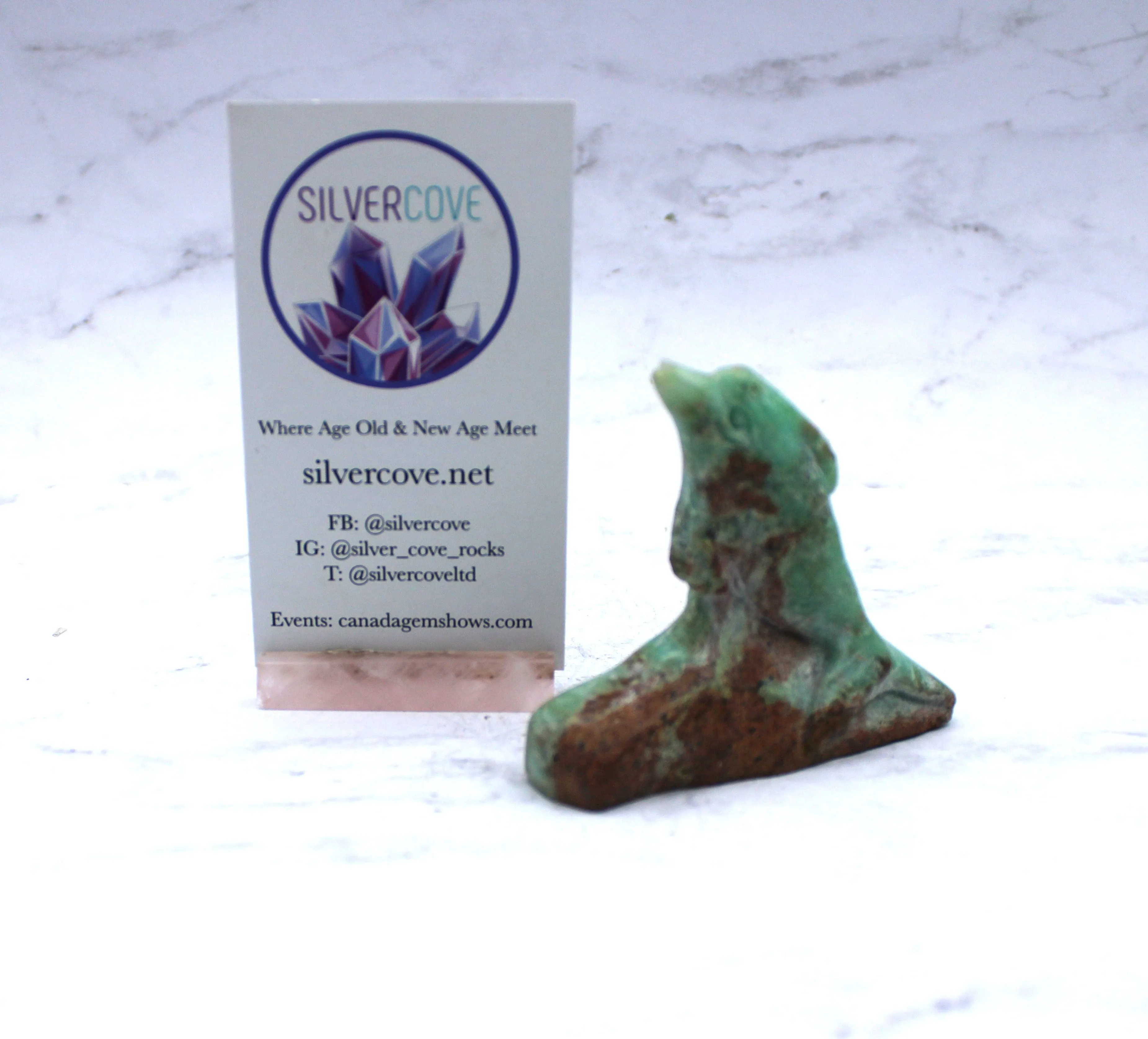 Chrysoprase Dolphin Carving - Buy Online at Best Prices