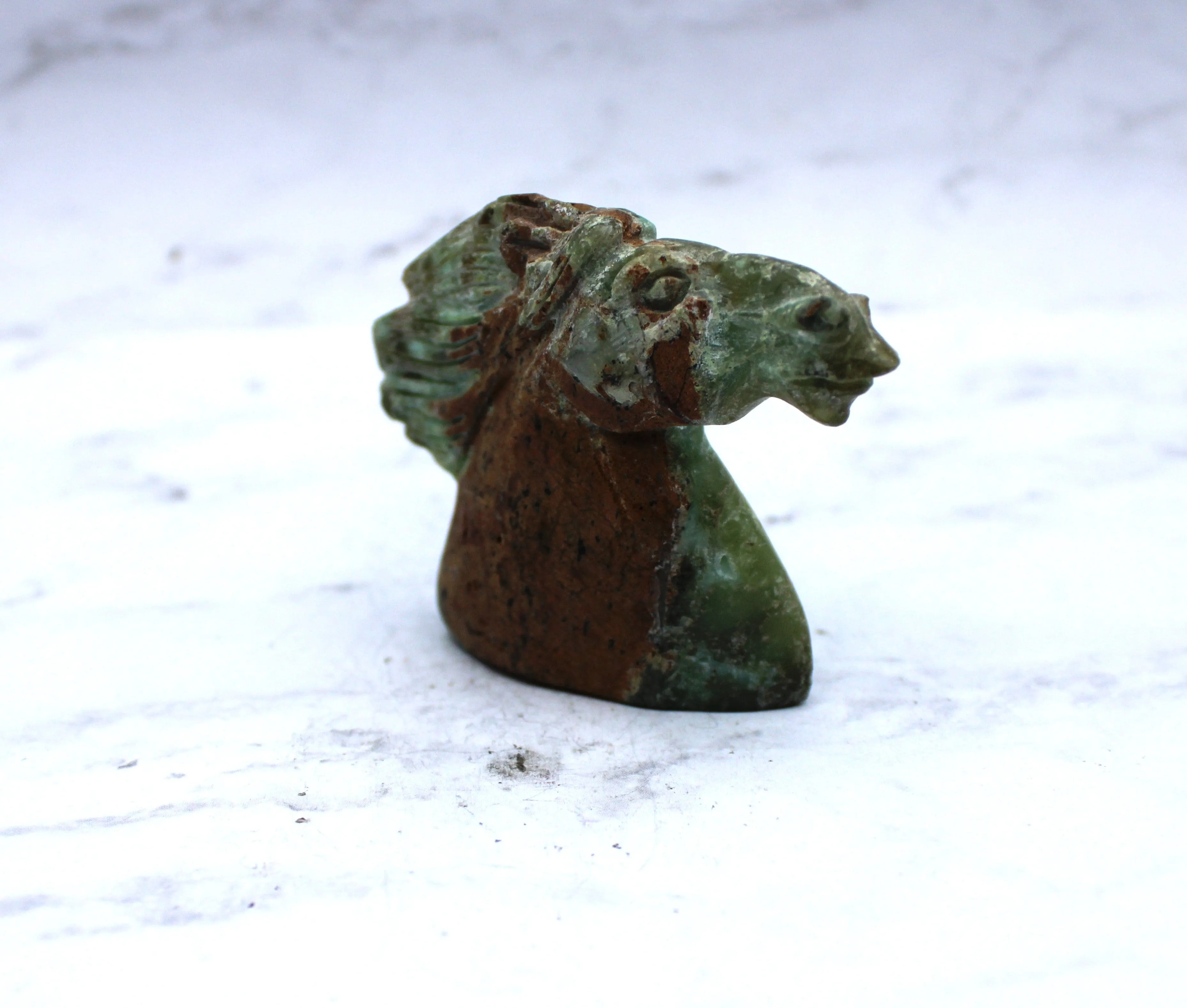 Chrysoprase Horse Carving - Shop Now