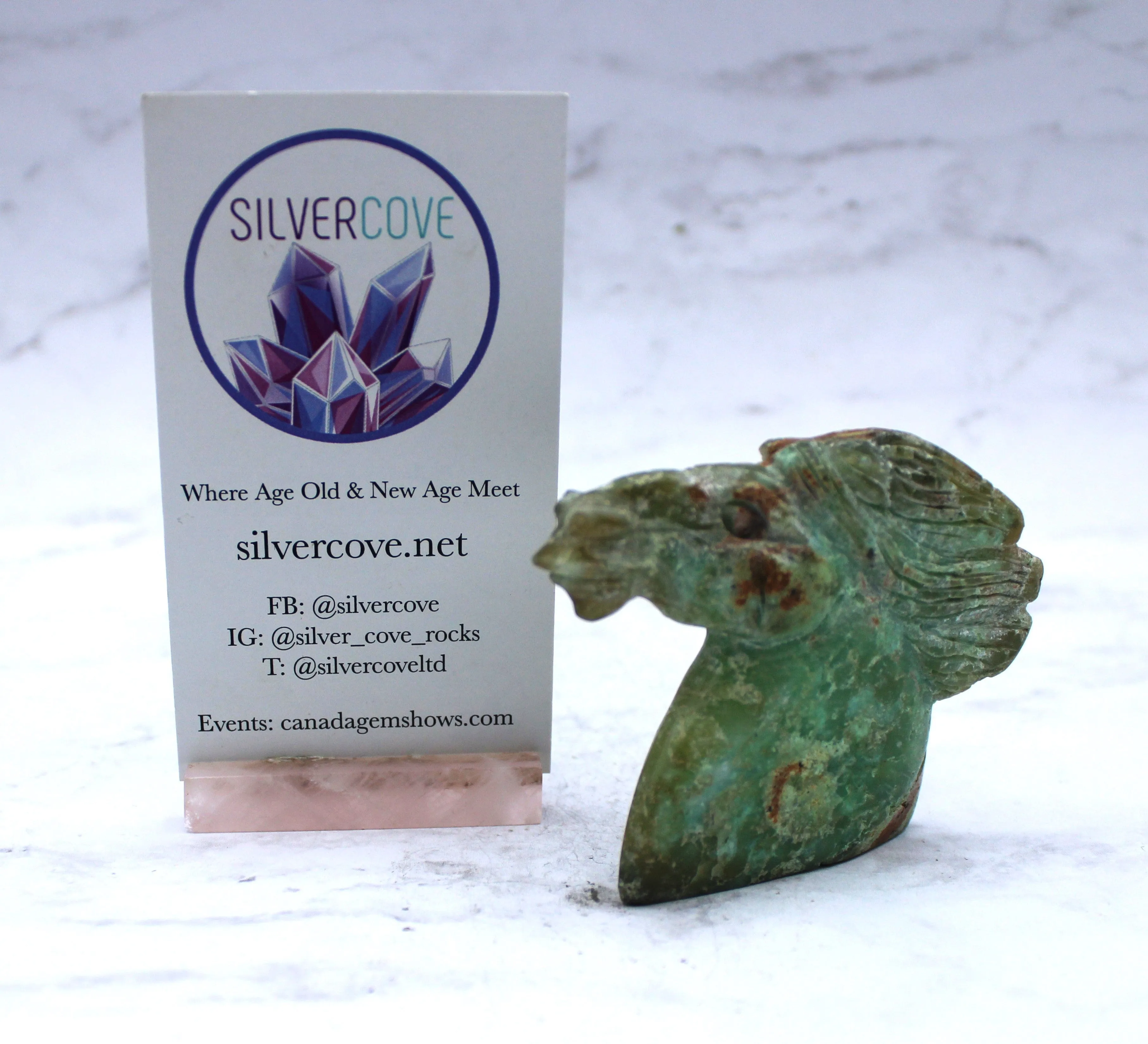 Chrysoprase Horse Carving - Shop Now