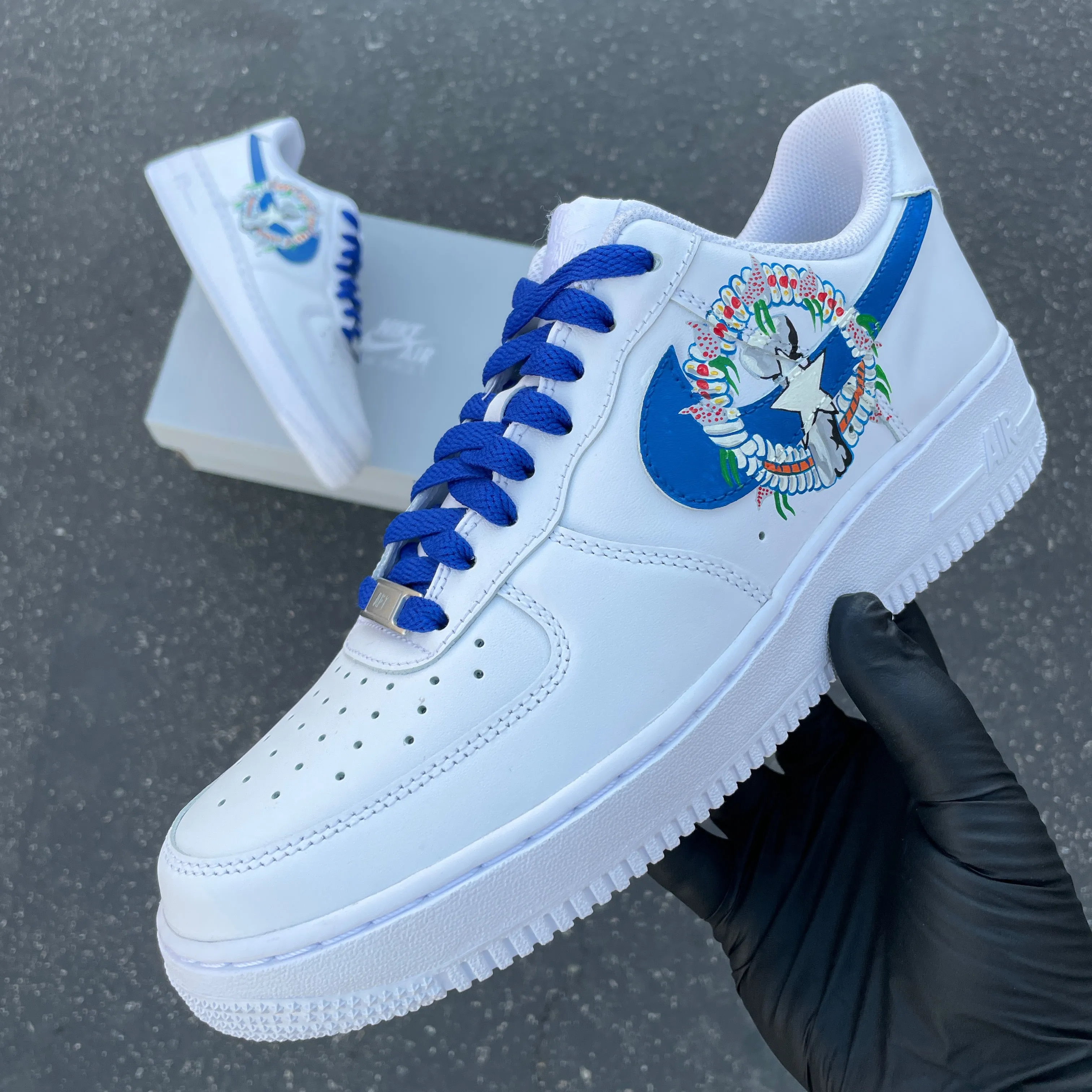 CNMI Northern Mariana Islands Nike Air Force 1 Low - Hand Painted Custom Design