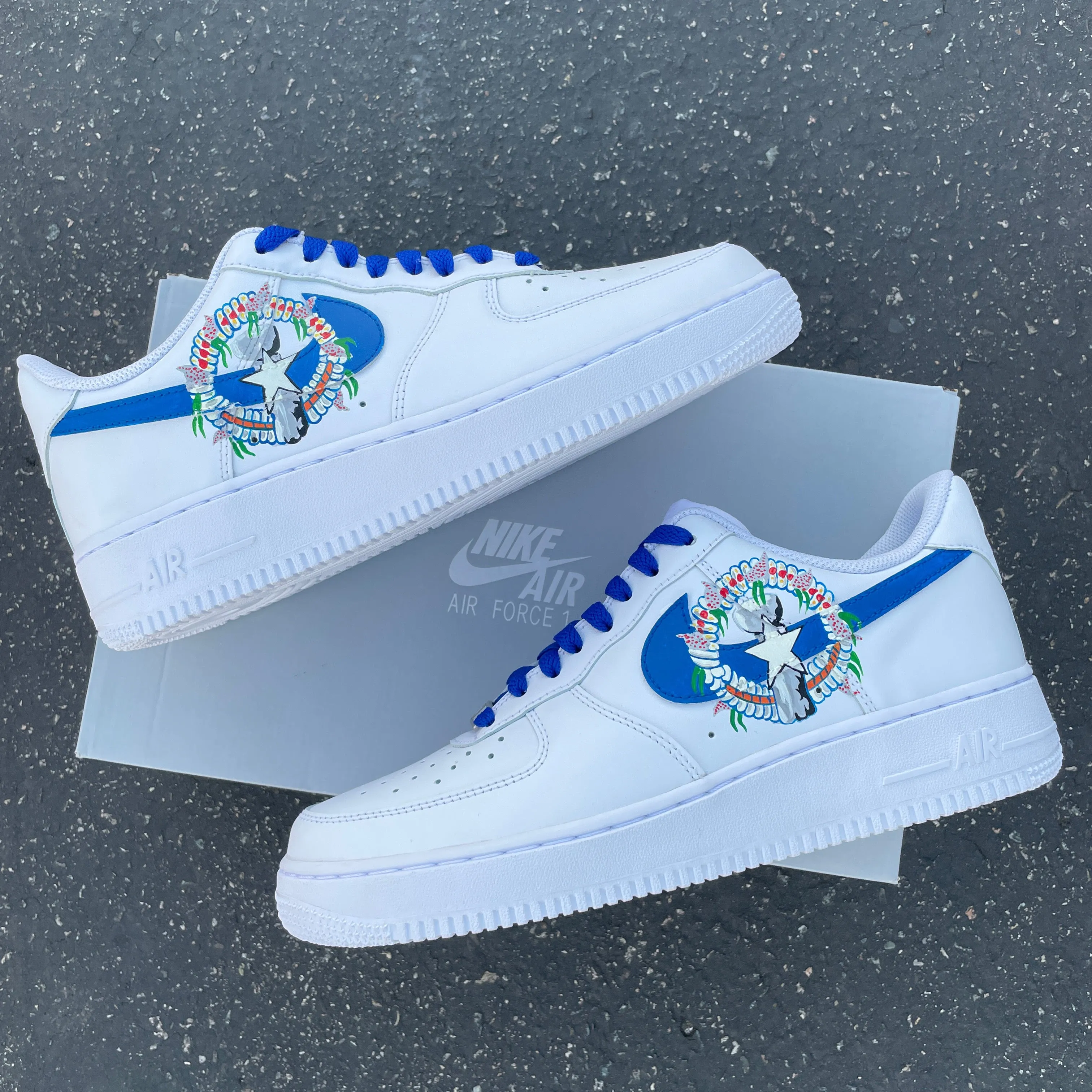 CNMI Northern Mariana Islands Nike Air Force 1 Low - Hand Painted Custom Design