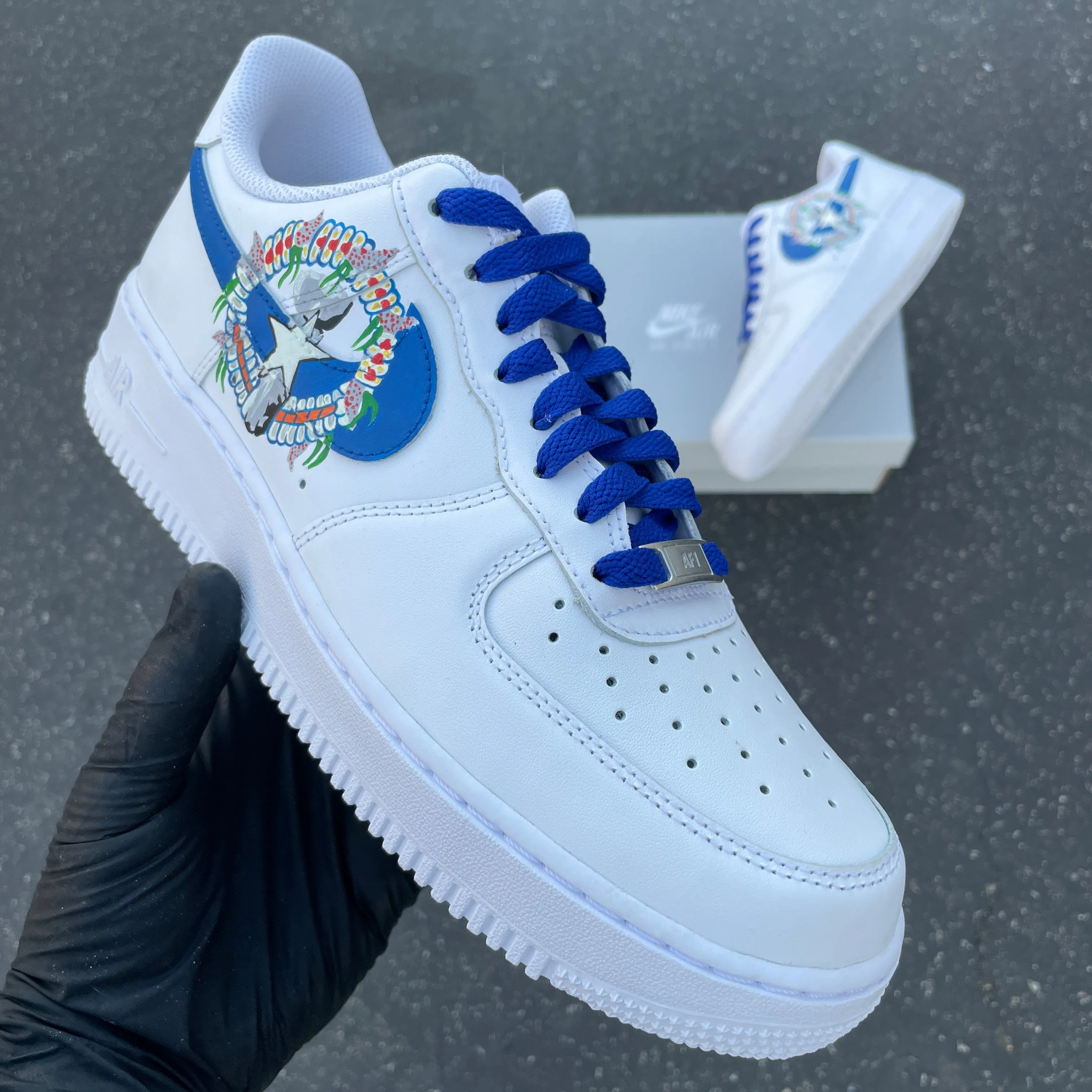 CNMI Northern Mariana Islands Nike Air Force 1 Low - Hand Painted Custom Design