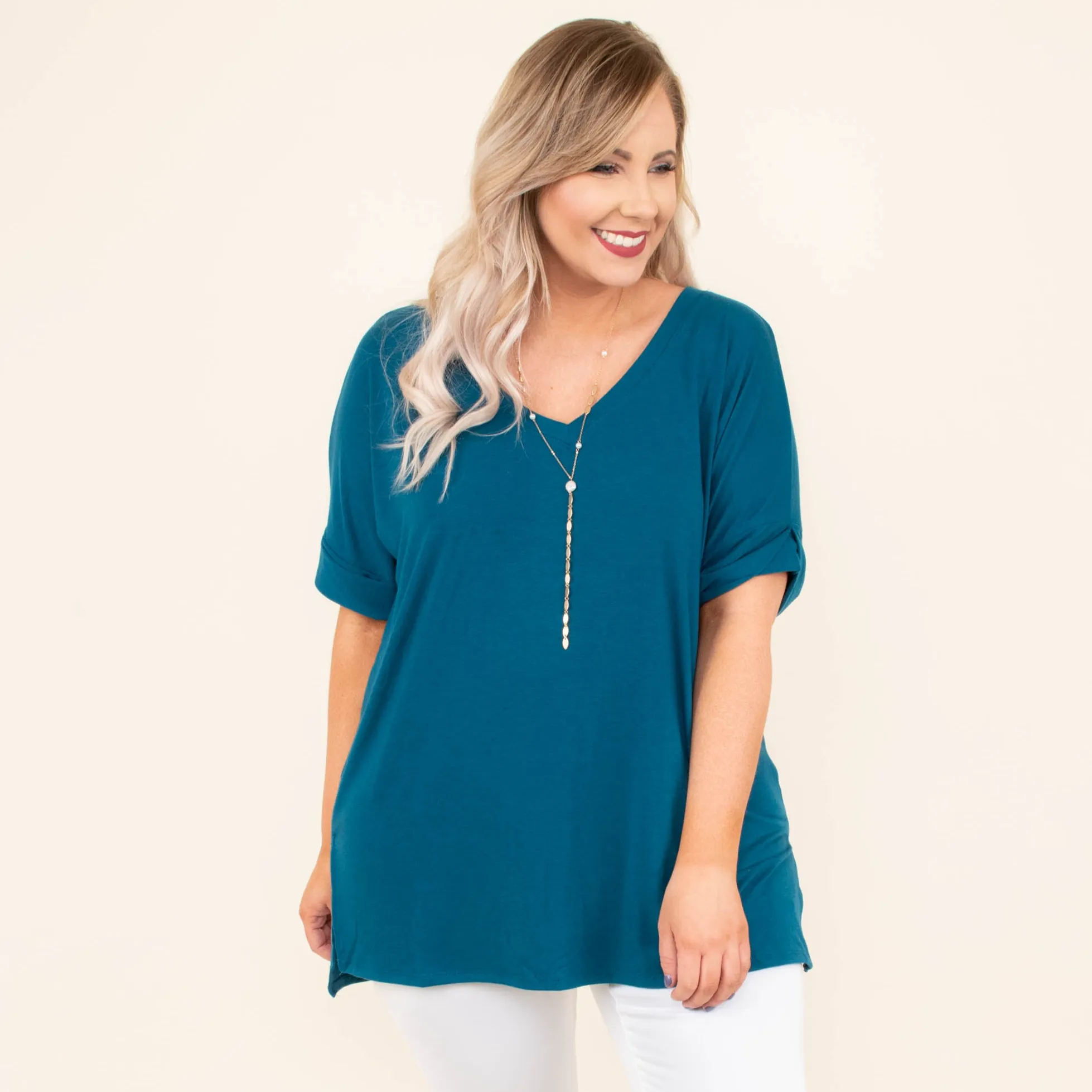 Comfy Teal Travel Top