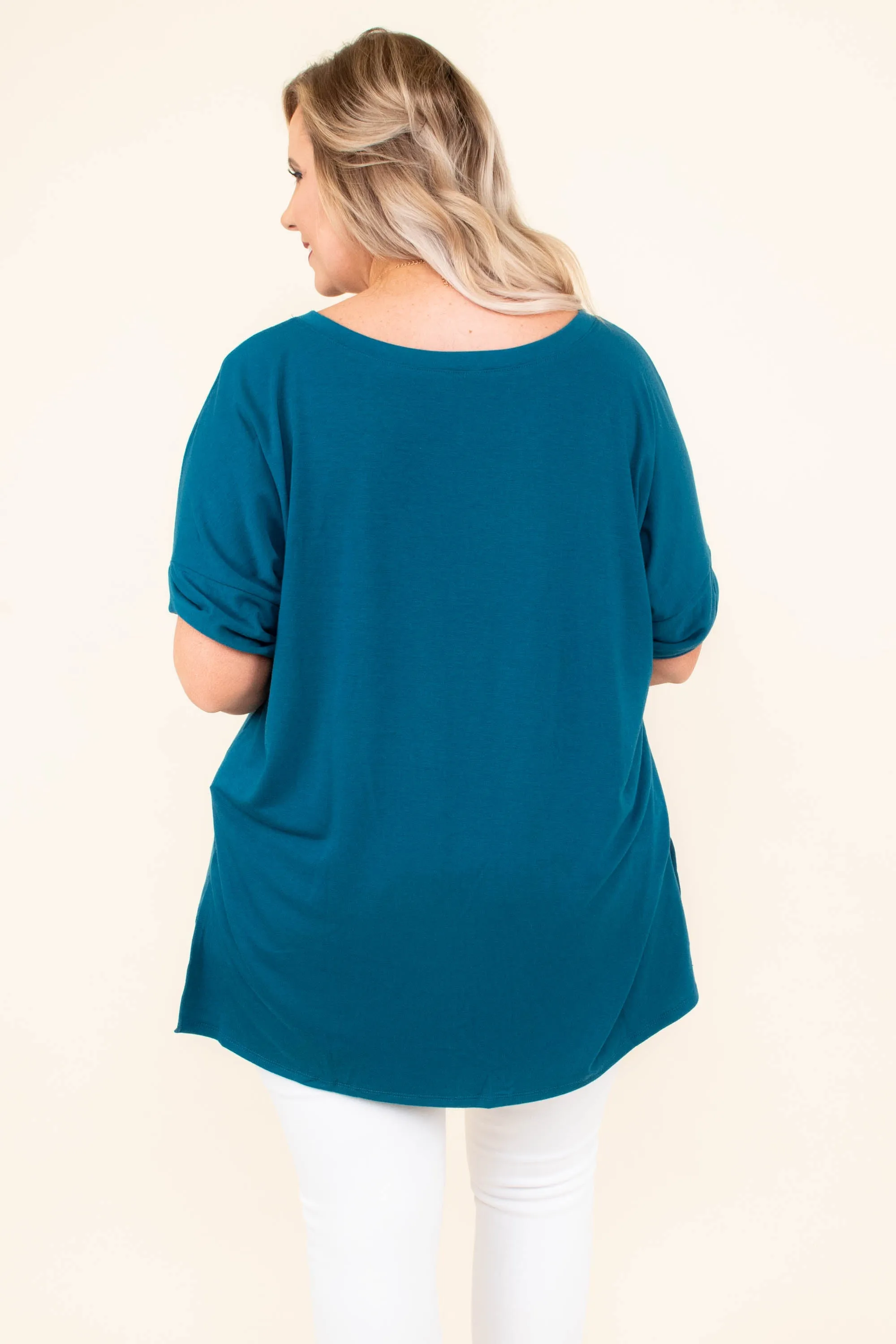 Comfy Teal Travel Top