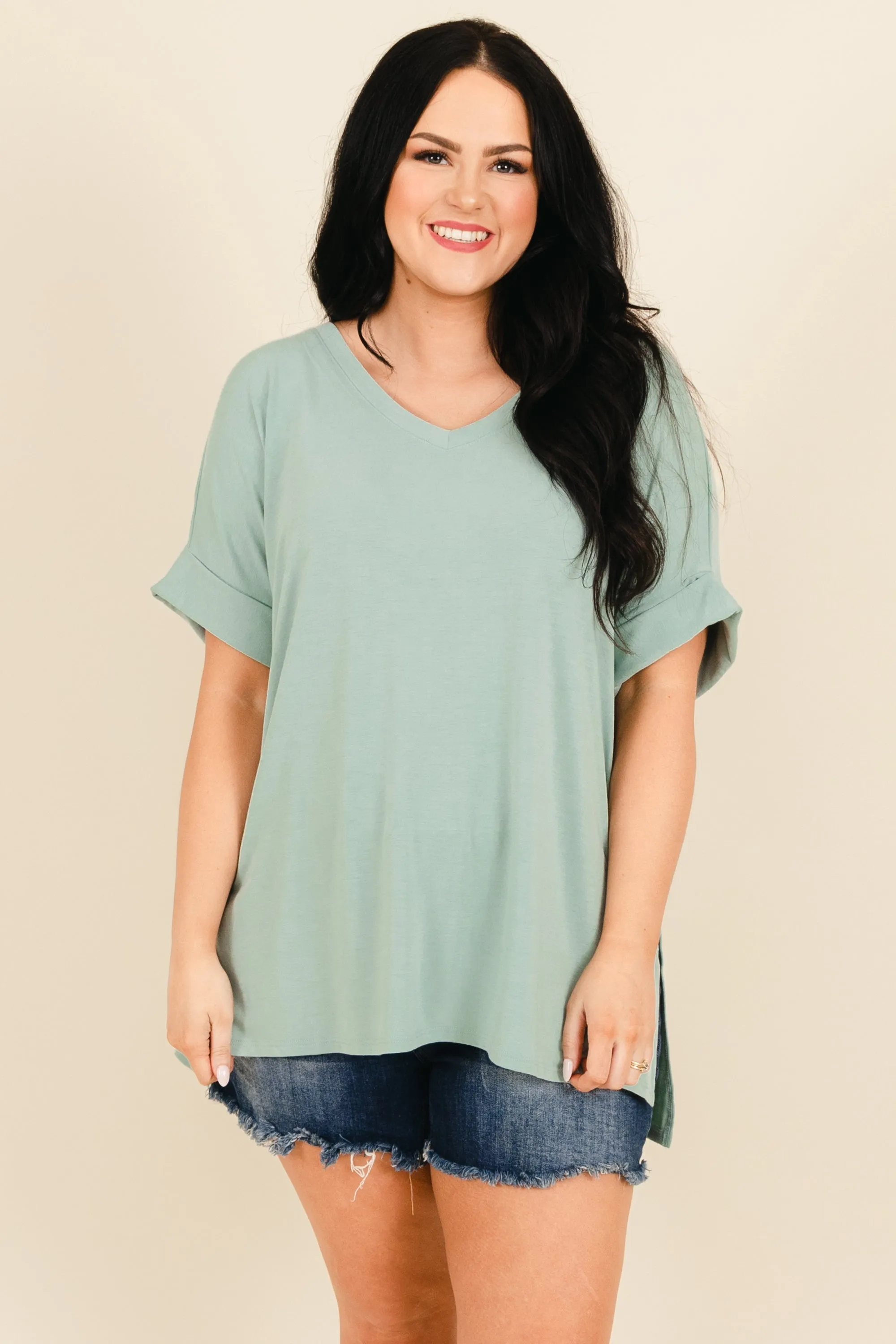 Comfy Travel Top, Light Green