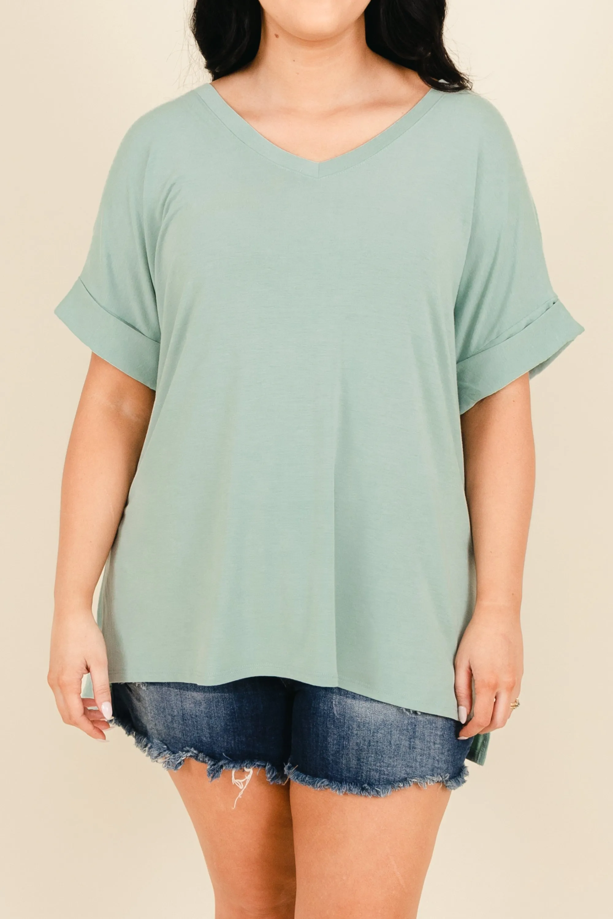 Comfy Travel Top, Light Green