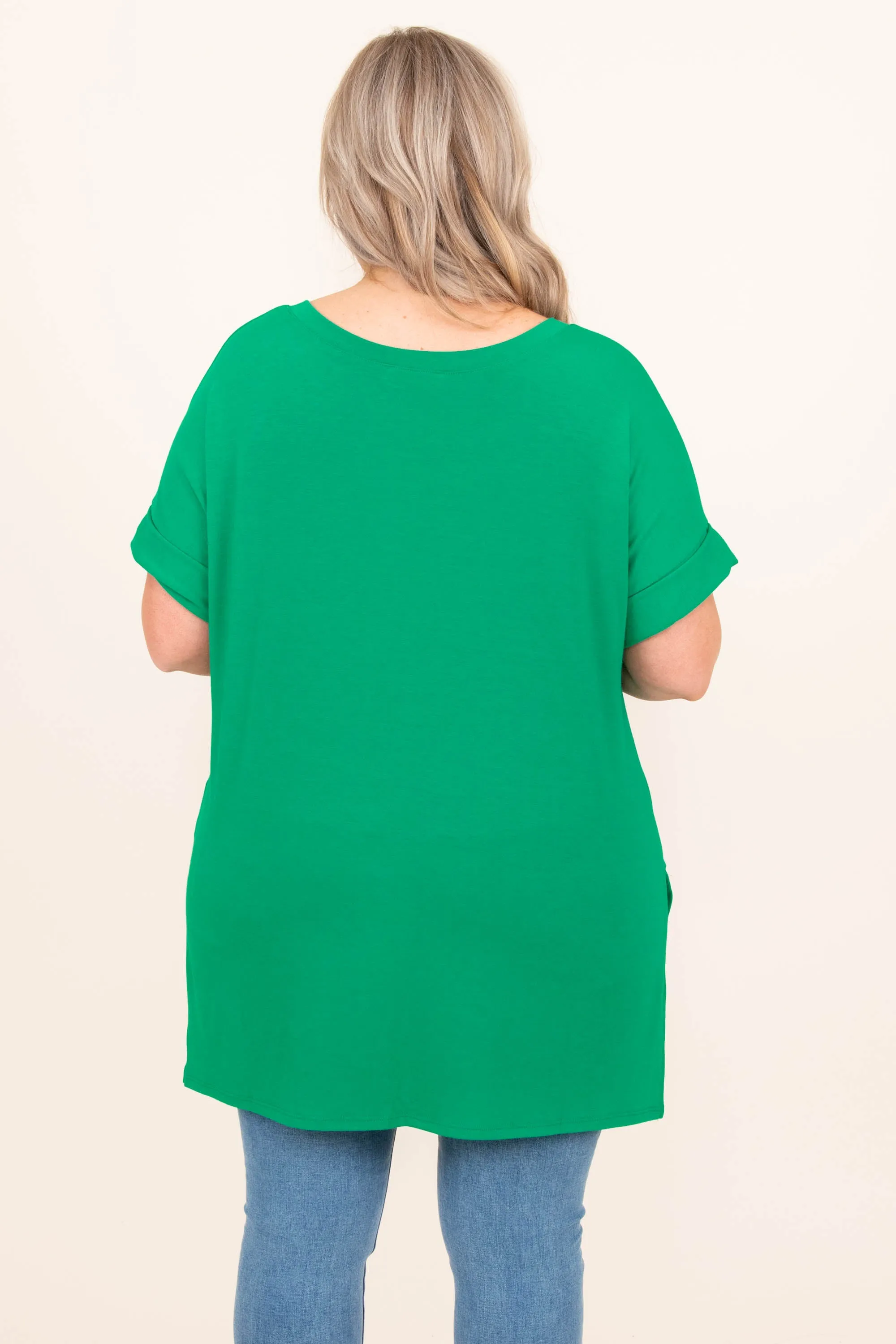 Comfy Travels Top in Kelly Green