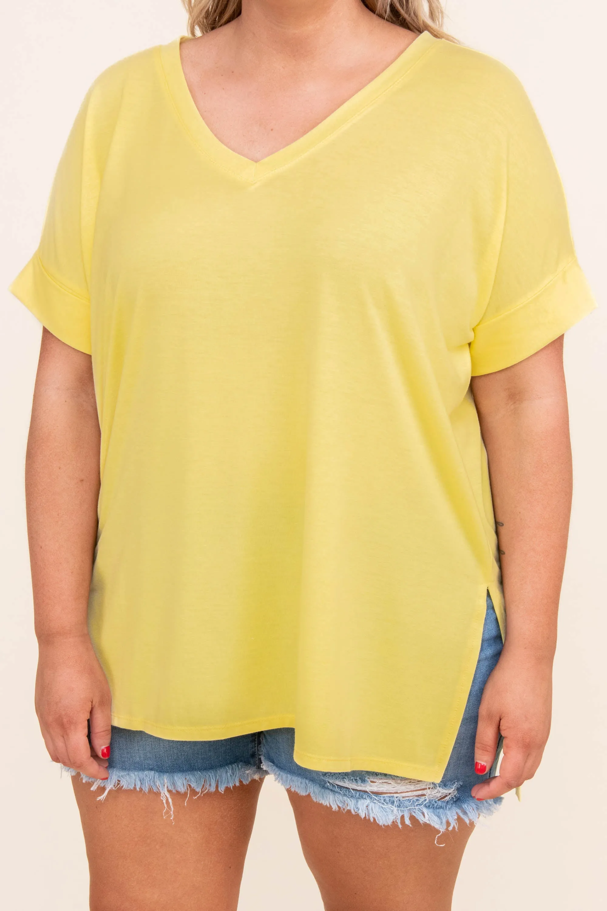 comfy yellow travel top