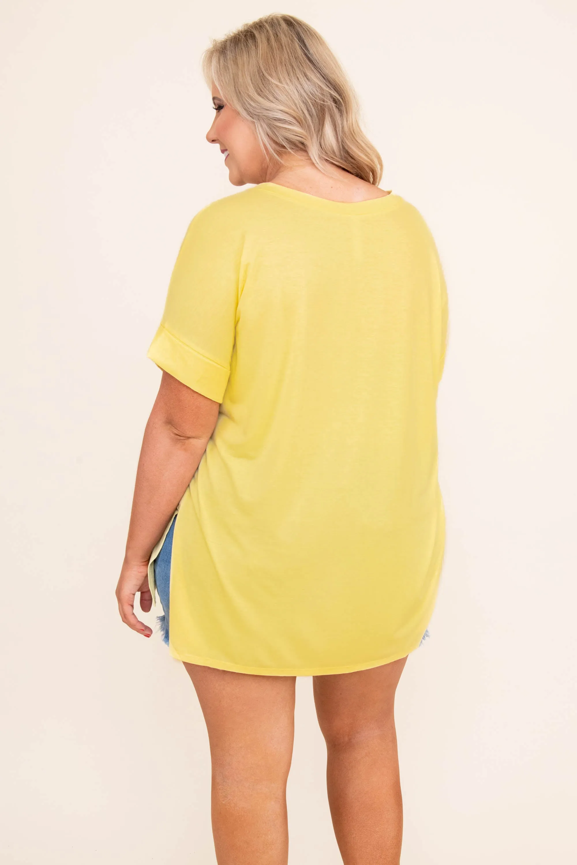 comfy yellow travel top