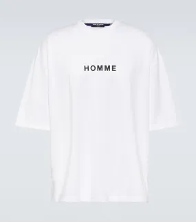 COMME des GARCONS  |Crew Neck Street Style Cotton Short Sleeves Logo Designers