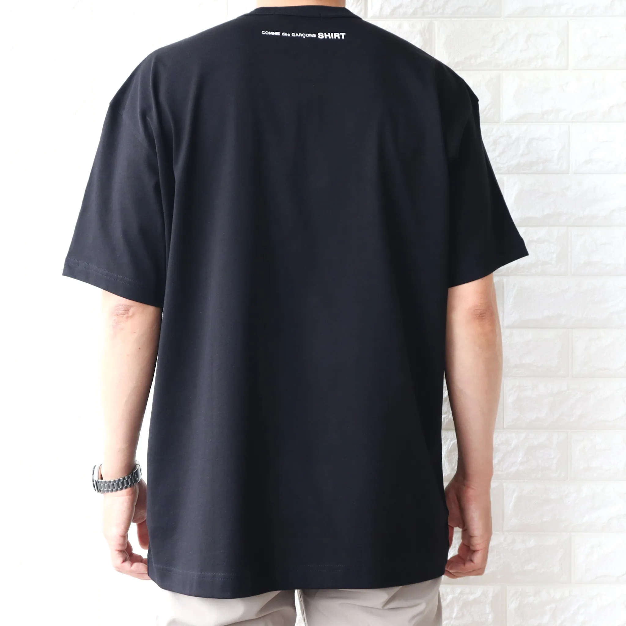 COMME des GARCONS  |Crew Neck Unisex Collaboration Plain Cotton Short Sleeves