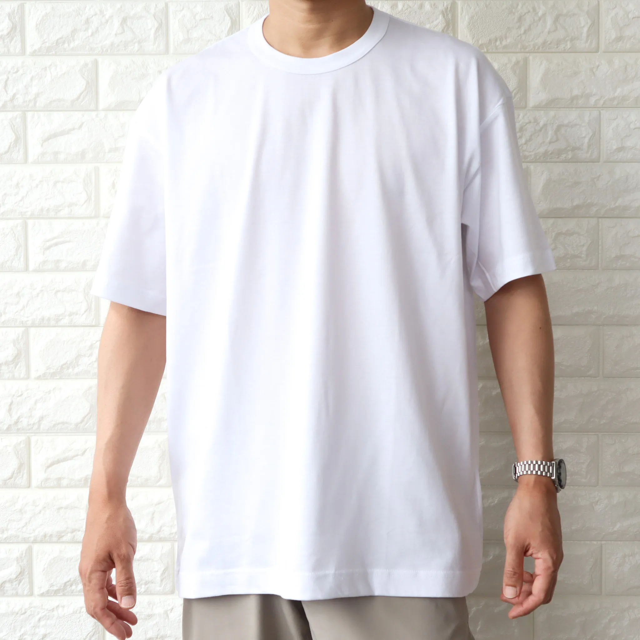 COMME des GARCONS  |Crew Neck Unisex Collaboration Plain Cotton Short Sleeves