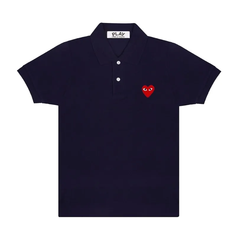 COMME des GARCONS  |Heart Unisex Plain Cotton Short Sleeves Designers Polos