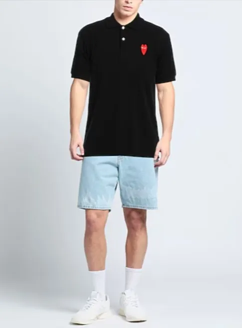 COMME des GARCONS  |Plain Cotton Short Sleeves Logo Designers Polos