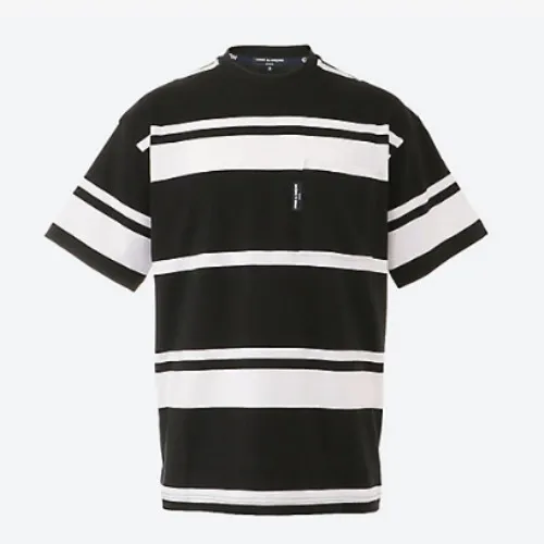 COMME des GARCONS  |Stripes Unisex Street Style Cotton Short Sleeves Logo