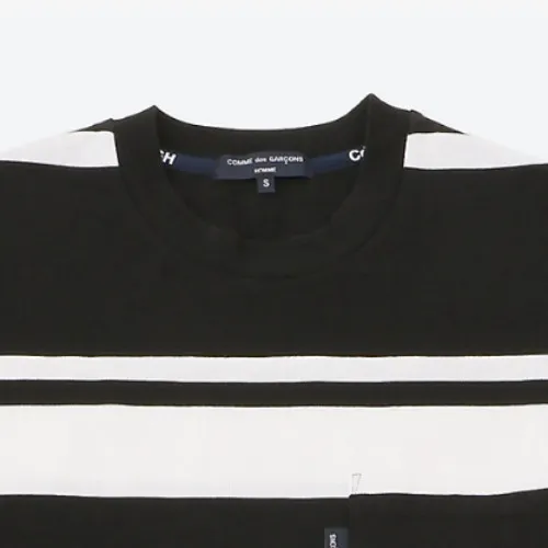 COMME des GARCONS  |Stripes Unisex Street Style Cotton Short Sleeves Logo