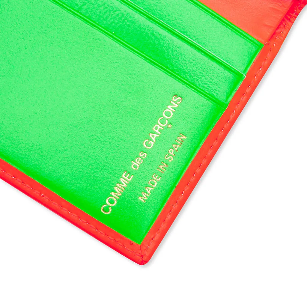 Comme des Garcons Super Fluo Wallet - Blue/Orange