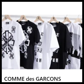 COMME des GARCONS  |Unisex Street Style Collaboration Short Sleeves Logo