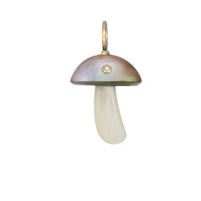 Copper Pearl Mushroom Charm