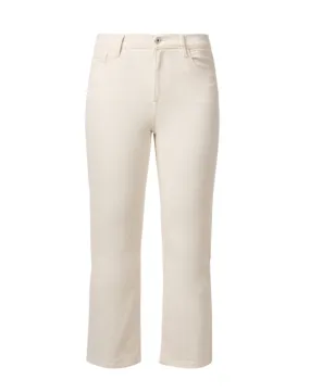 Cream Crop Bootcut Jean